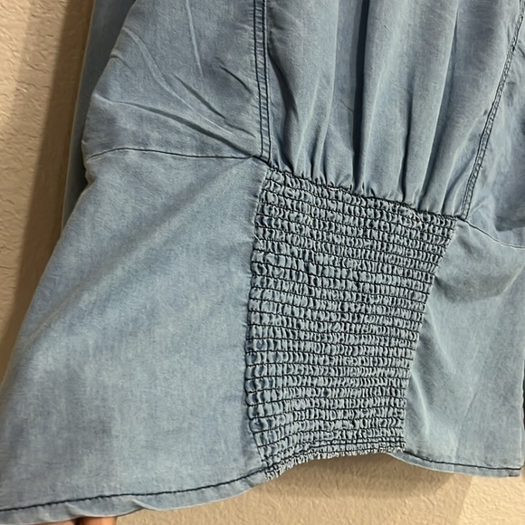 Kroix Womens Size 1X Long Sleeve Shirt Jean Look Pearl Snap - Picture 8 of 10